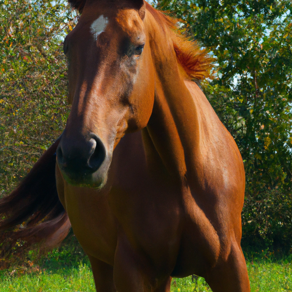 pferd ohne anweiden auf weide