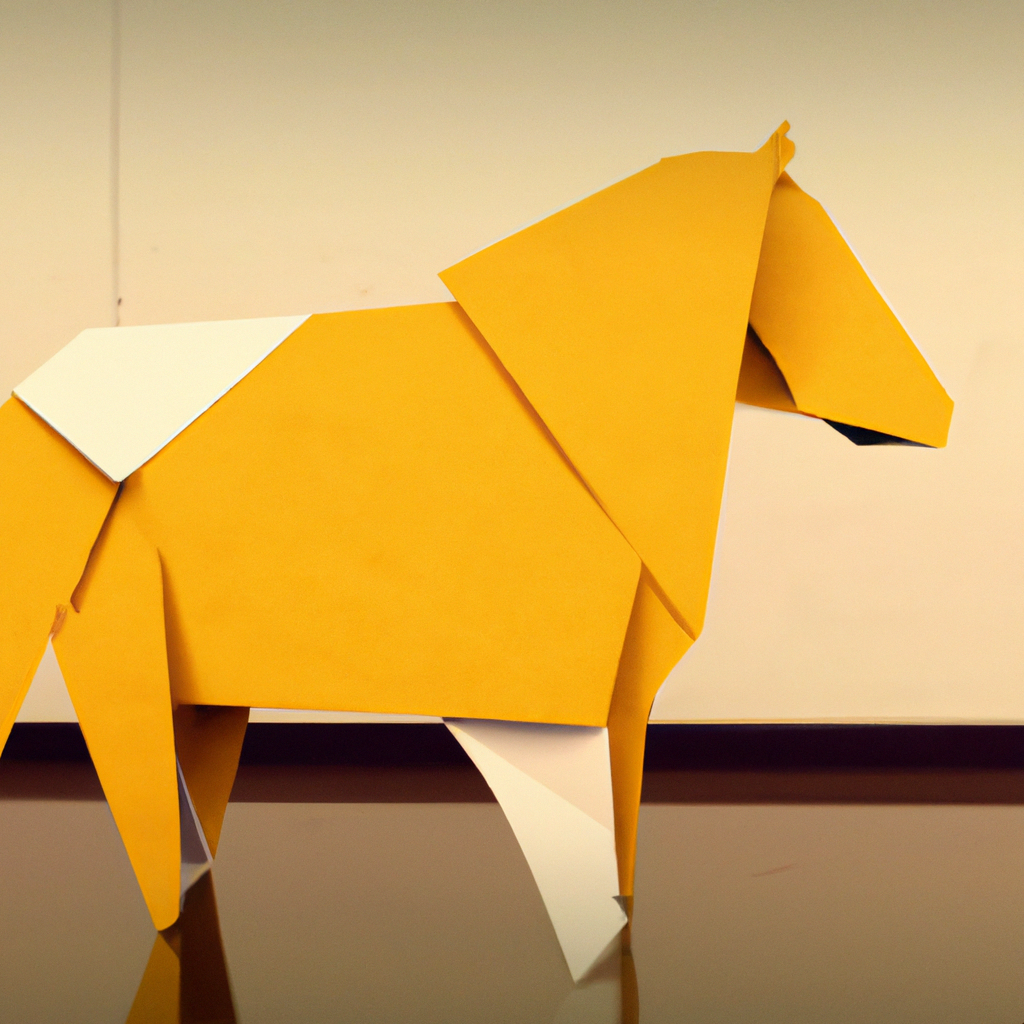 3d origami pferd anleitung