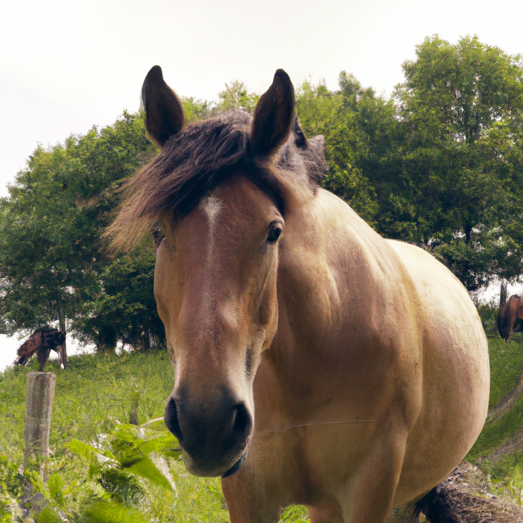 pferd ohne anweiden auf weide